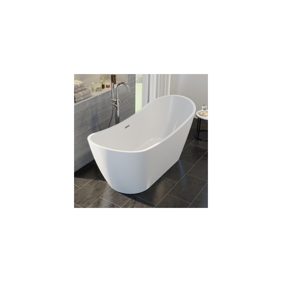 Voda Freestanding Modern Double Ended Bath 1800Mm - Rose By Design