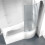 P Shape Curved Shower/Bath Screen - 6mm Glass 1