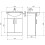 Kass 550mm Gloss White 2 Door Vanity Unit & Basin 2