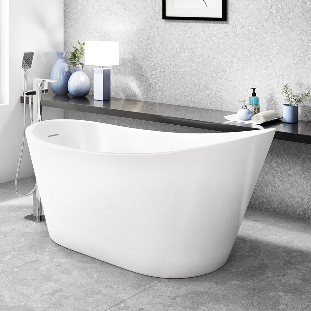 Freestanding Modern Slipper Bath 1660Mm - Britta By Voda Design 5056474502880