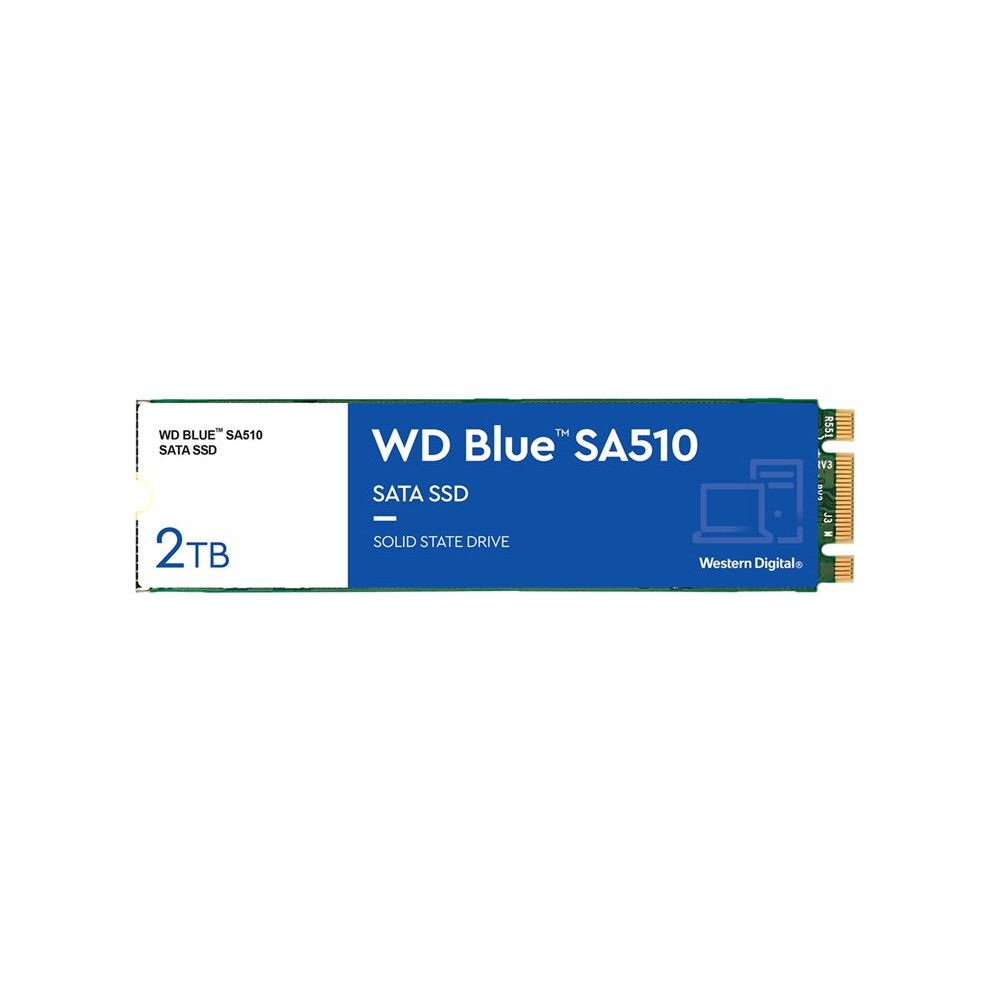 Wd Blue SA510, 2 Tb, M.2 Sata Ssd, Fino A 560 Mb/S, Include Acronis True Image Per Western Digital, Clonazione E Migrazione Del Disco, Backup Completo E Ripristino Rapido, Protezione Da Ransomware-image