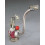 Chinese Old Antiques Red Jade Tibet Silver Pipe Leading 3