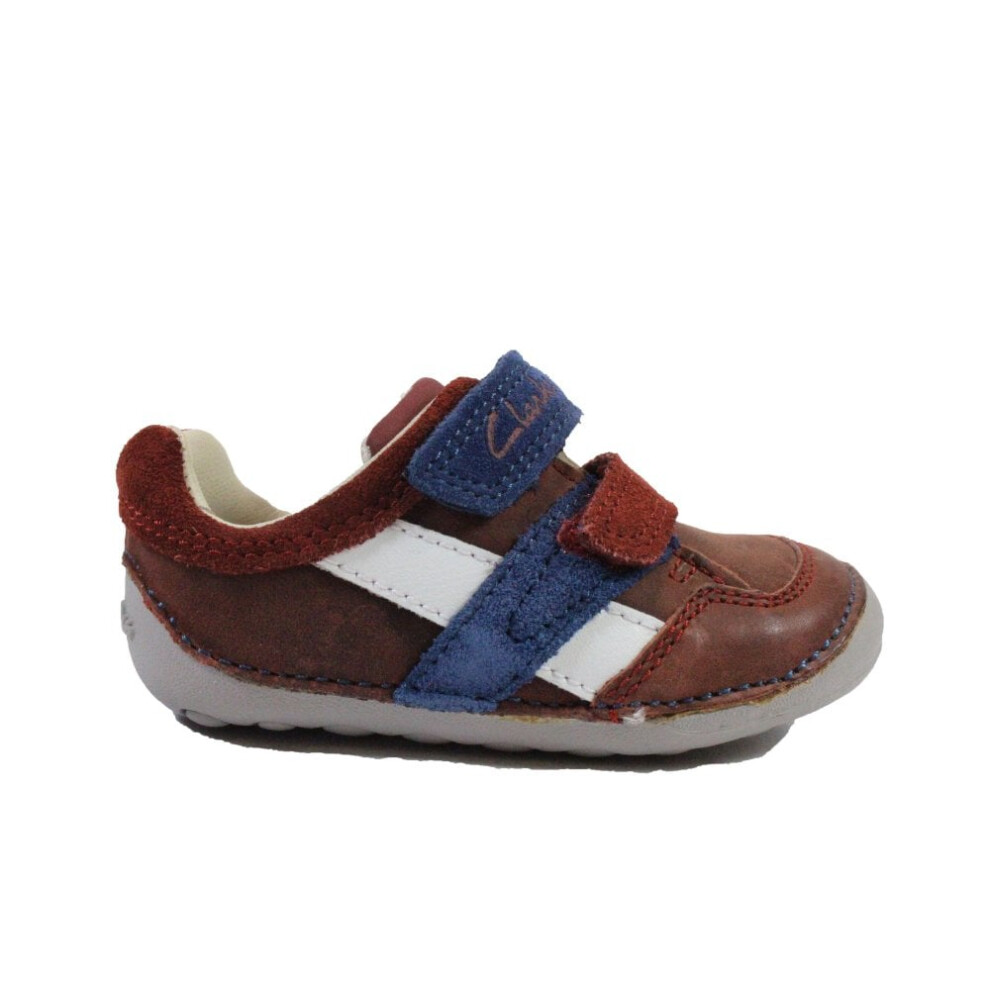 (3 (Children's)) Tiny Zakk Brown Leather Childrens Pre Walker Shoes