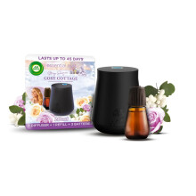 Air Wick |Cosy Cottage - Frosted Roses & Snowberry|Essential Mist Aroma Kit |1 x 20ml |1x Diffuser & 1 Bottle|Natural Essential Oils