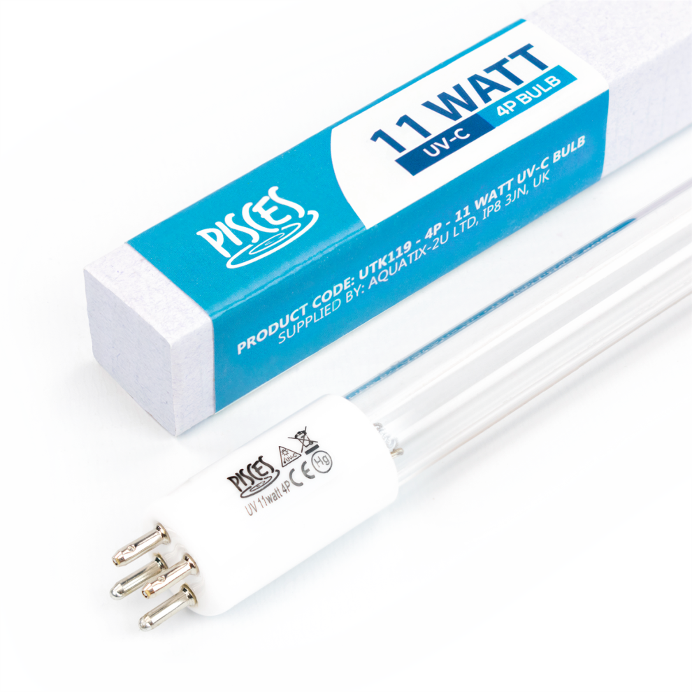 Pisces 11w (Watt) 4 Pin Linear Pond UV Filter Bulb Tube Lampfor Laguna Pressure Flo