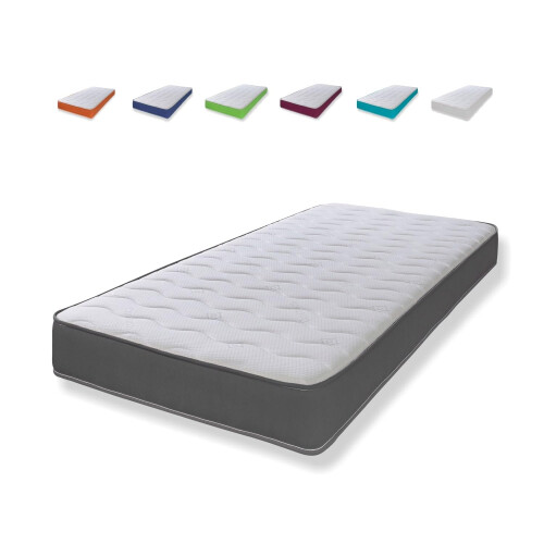 eXtreme comfort ltd The 3ft Single Cooltouch Essentials Wave Grey Border 18cms Deep Spring Value Mattress.