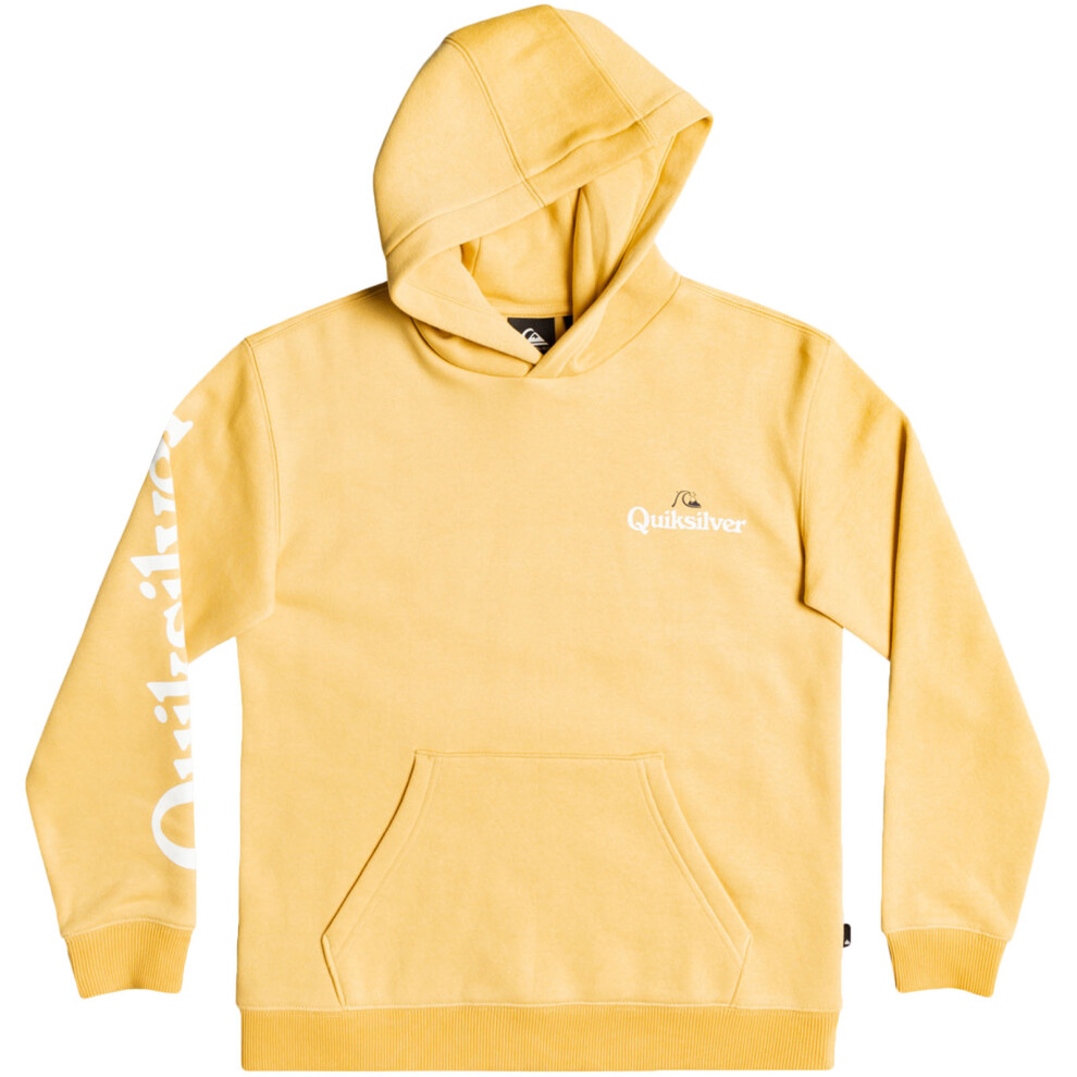 (16 Yrs, Rattan) Quiksilver Boys Stir It Up Pullover Hooded Sweatshirt Jumper Hoody Hoodie Top