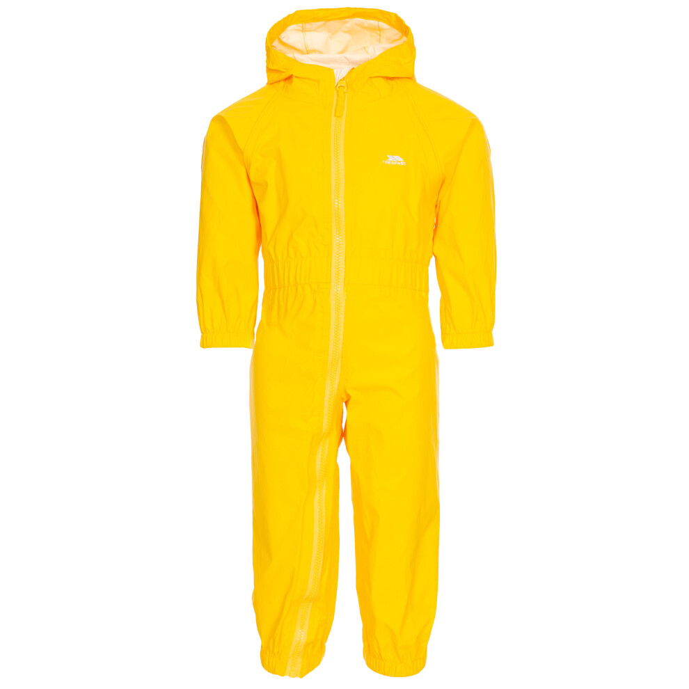 (12/18, Sunshine) Trespass Babies Rainsuit Waterproof Button