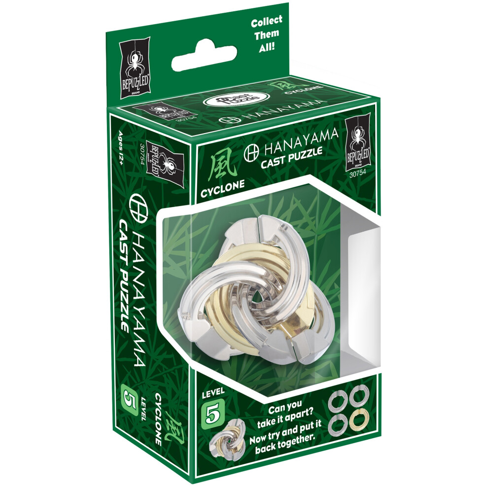 BePuzzled Hanayama Cast Puzzle-Cyclone Level 5 HANAYAMA-30754-image-OPC-P8XHTGS-NEW