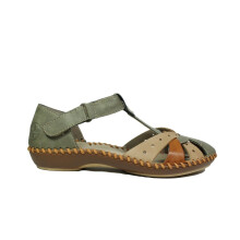 (6 (Adults')) M1655-54 | Olive | Womens Summer Shoes