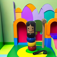 Non falling Little Wooden Childrens Magic Toy Small Wooden Puppet Magic Props Toys Christmas Gift Surprise Toy