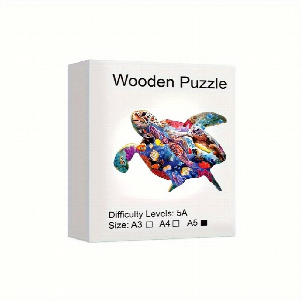 Puzzle Wood Difficult Decompression Puzzle Turtle Shaped Animal Irregular Three dimensional Puzzle Wooden Toy-image-OPC-PCYF2TX-NEW