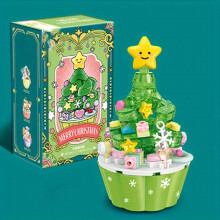 Creative Series Christmas Gingerbread House Cake Decoration Building Blocks Puzzle Toys Christmas