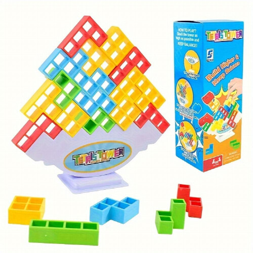 Swing Jenga High Building Block Toy Table Balance Jenga Puzzle Interactive Game 1