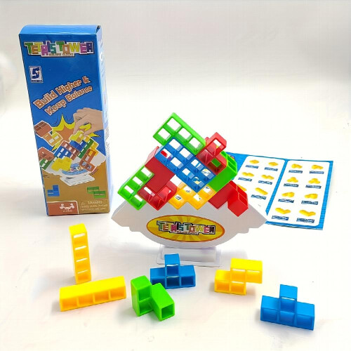 Swing Jenga High Building Block Toy Table Balance Jenga Puzzle Interactive Game