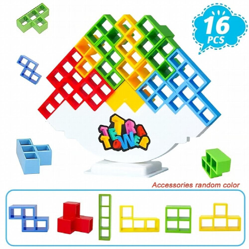 Swing Jenga High Building Block Toy Table Balance Jenga Puzzle Interactive Game 2
