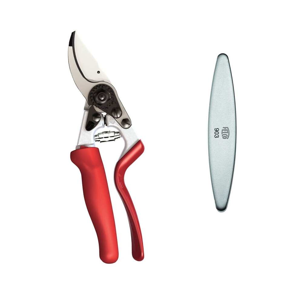 Genuine Felco Model 7 secateurs and sharpener - diamond coated sharpening steel