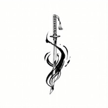1pc Ink And Personalized Katana Herbal Waterproof Long lasting Tattoo Stickers