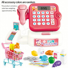 Functional Supermarket Cash Register Simulation Girls Home Shopping Scanning Cash Register Can Calculate Parent child Interaction Toys