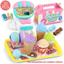 Mini Supermarket Cash Register Play House Shopping Cart Set Childrens Toys Halloween Christmas Gift