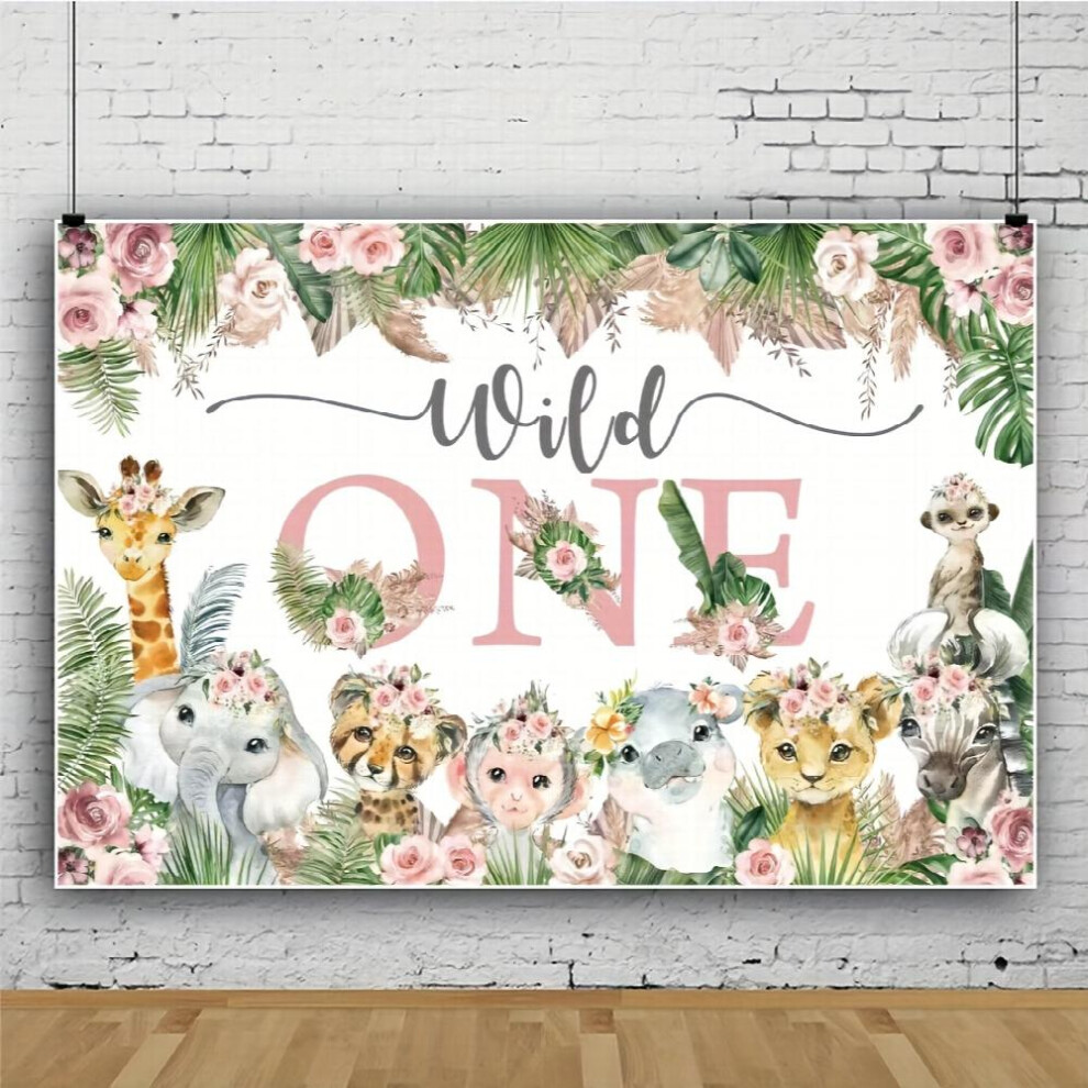 1pc Wild One Birthday Decoration 152 4x91 Wild One Backdrop Banner First Birthday For 1st Birthday Boy Girls Decorations Jungle Safari 1st Birthday Pa