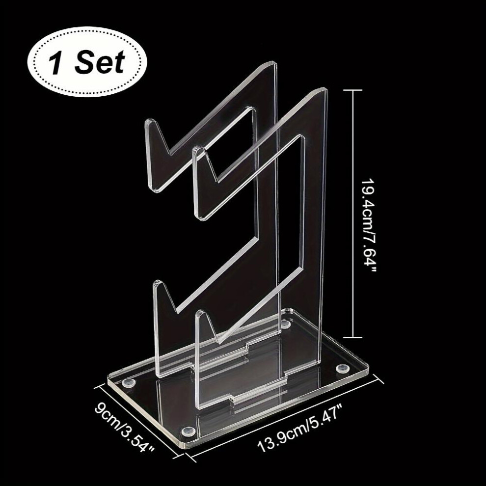Universal Dual Controller Stand Transparent Acrylic Game Controller Display Stand Detachable Game Controller Desktop Stand For Display And Organizatio 885677203097
