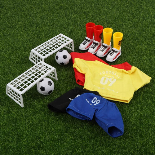 Dollhouse Simulative Mini Doll Finger Football Set Shoe Support Random 1