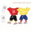 Dollhouse Simulative Mini Doll Finger Football Set Shoe Support Random 3