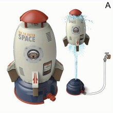 Flying Water Spray Rocket Rotating Space Water Pressure Lifting Sprinkler Childrens Water Play Outdoor Toys