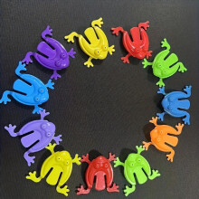 10pcs Jumping Frog Bouncing Fidget Toy Fun Stress Relief Toy For Children And Adults Perfect Birthday Gift Party Gift And Accessory