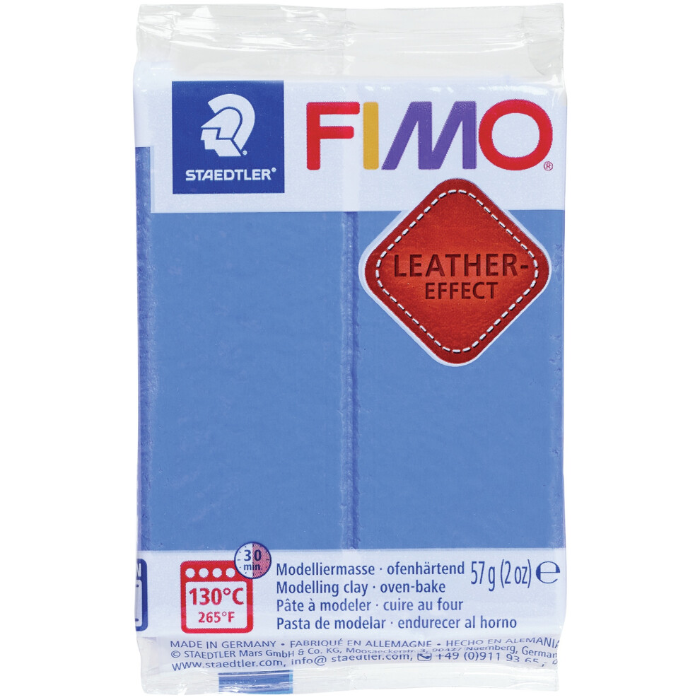 Fimo Leather Effect Polymer Clay 2oz-Indigo Blue EF801-309