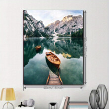 Digital Painting 40x50cm Coloring DIY Painting Small Boat On The Lake For Adults