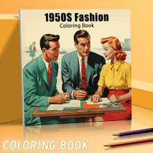 Upgraded 40 Pictures Paper Thickened 20pcs 1 Book Of 1950s Coloring Book 1950s Coloring Book Halloween Thanksgiving Year Christmas Holiday Party Gift