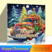 Upgraded Version 20pcs Thick Paper Double sided Printing With 40 Pictures 20x20cm 1 Book Of Joyful Christmas themed Coloring Book For Adults Christmas