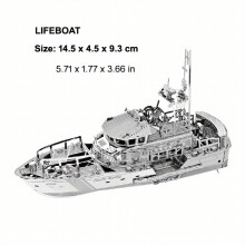 3D Metal Puzzle Model DIY Puzzle Puzzle Assembly Warship Series Lifeboat Birthday Gift
