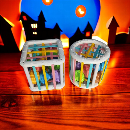 Rainbow Push And Pull Toy Shape Cognition Grasp Training Small Toys Educational Toys 1