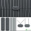 Vounot VOUNOT PVC Privacy Screening Fence 80 x 500 cm Reinforced Struts Grey 8