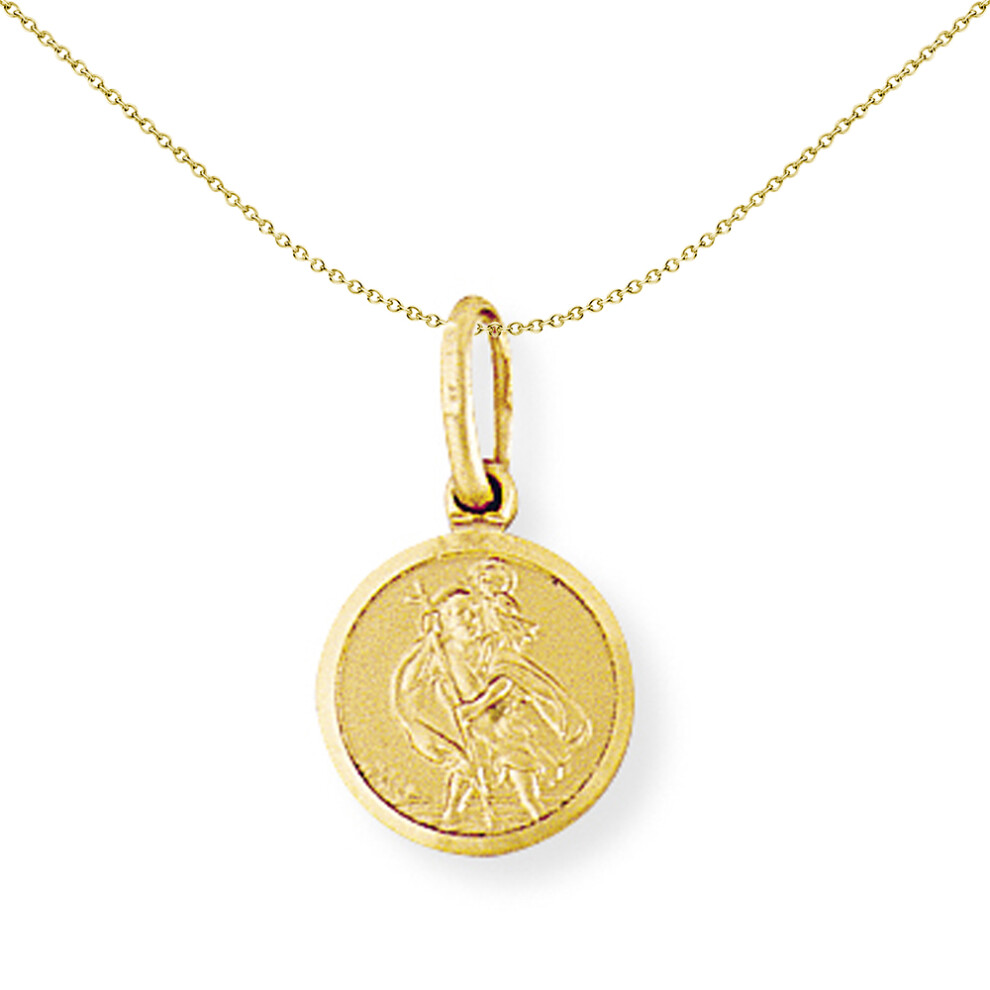 9ct Gold  St. Christopher Medallion Charm Pendant - 10x17mm - SCNR02001