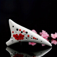 12 Hole Ocarina Perfect Birthday Gift for Music Ink Painting Chinese Style Ice Crack