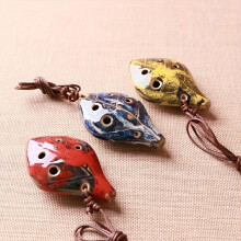 6 Hole Ocarina Beginner Playing Musical Instrument Six Hole Ocarina Small Number Can Be Carried With Leaf
