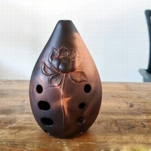 Ten holes Full Mouth Pottery Professionally Plays Ancient Purple Sand Ocarina Instrument G Key