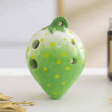 Strawberry Shaped Ceramic 6 Hole Ocarina The Perfect Musical Instrument for Middle C Key
