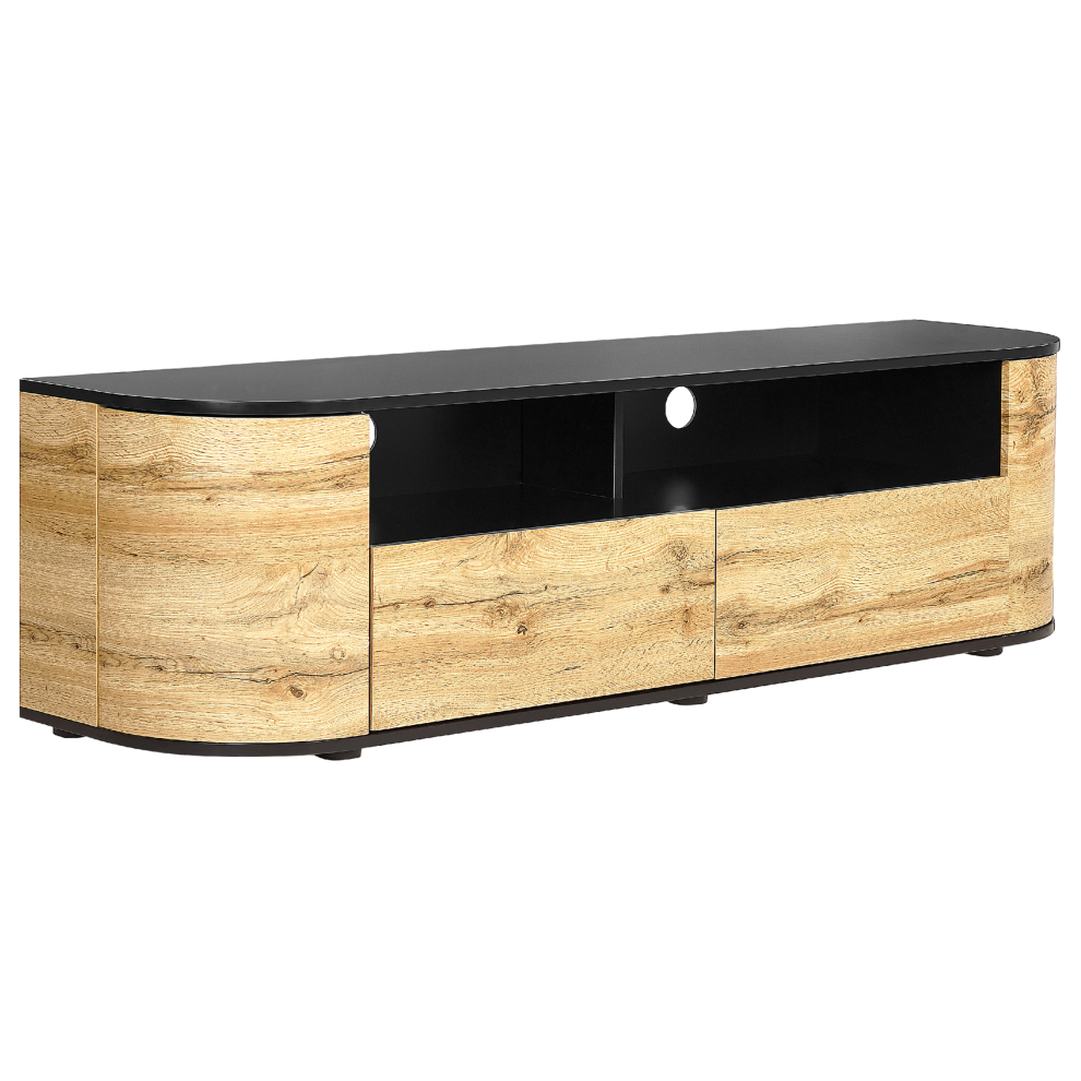 TV Stand JEROME Brown/ Black