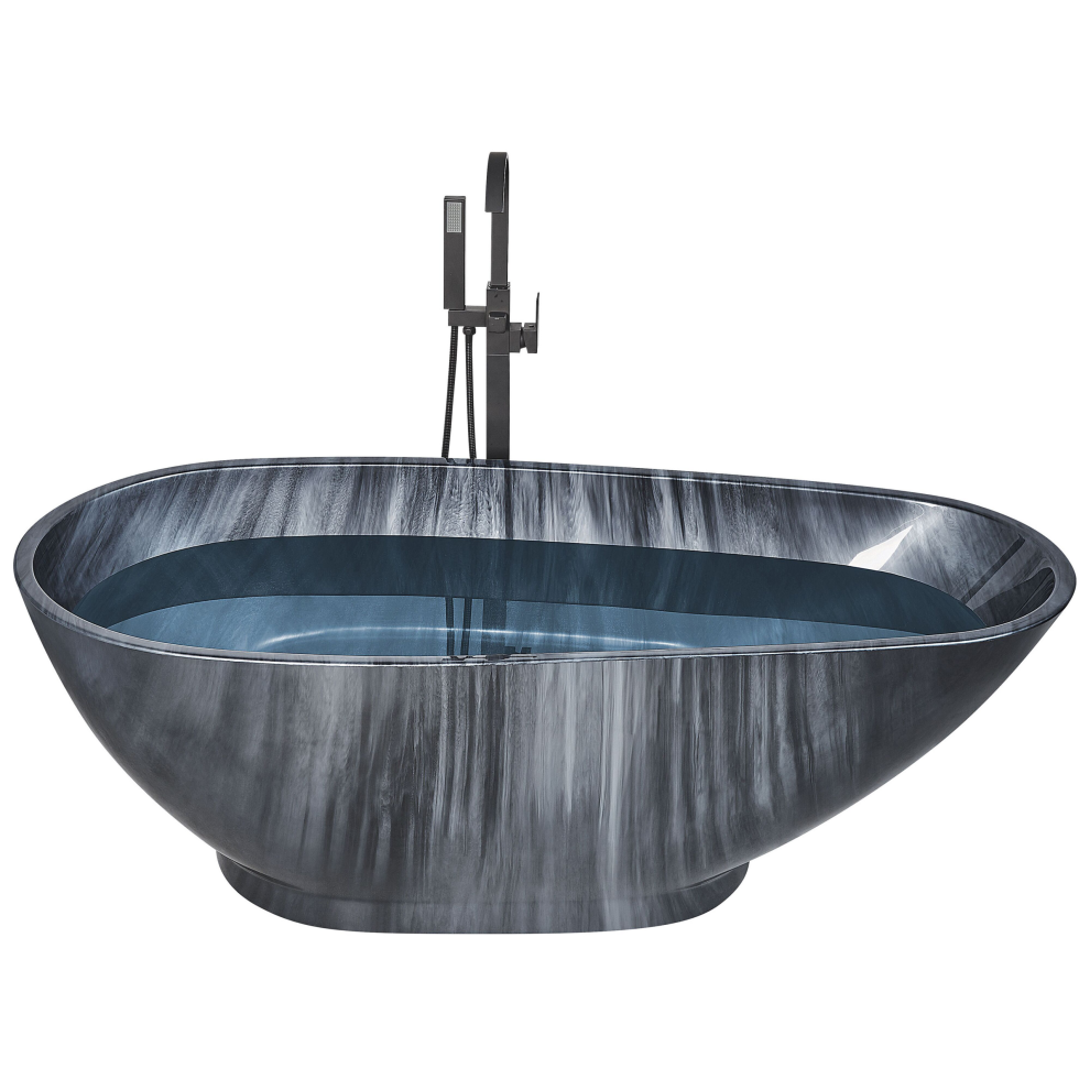 Freestanding Bathtub RIOJA 1700 x 800 mm Black Marble