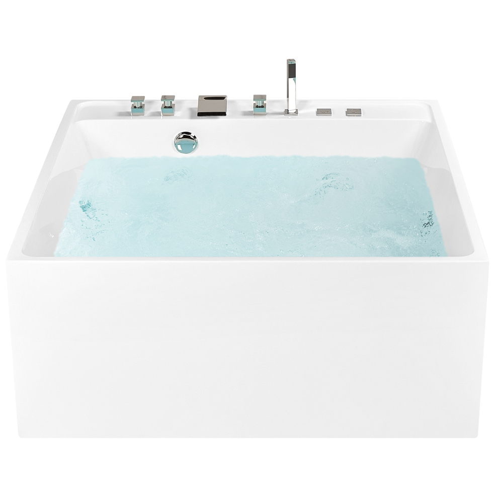Freestanding Hot Tub Bath 1300 x 1300 mm White TAHUA