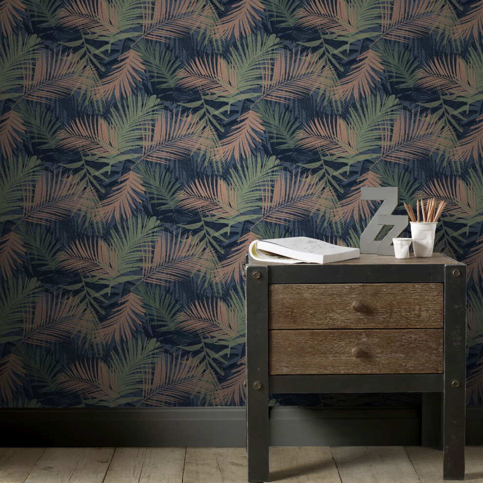 Boutique Jungle Glam Blue Green Wallpaper (WAS 23.99)