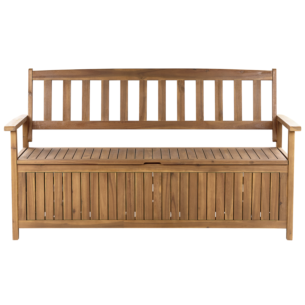 Garden Bench SOVANA 160 cm with Storage Acacia Wood Brown