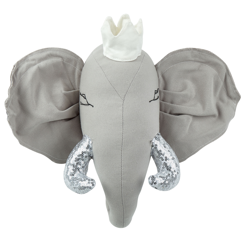 Kids Wall Decor Elephant TANTOR Cotton 33 cm Grey