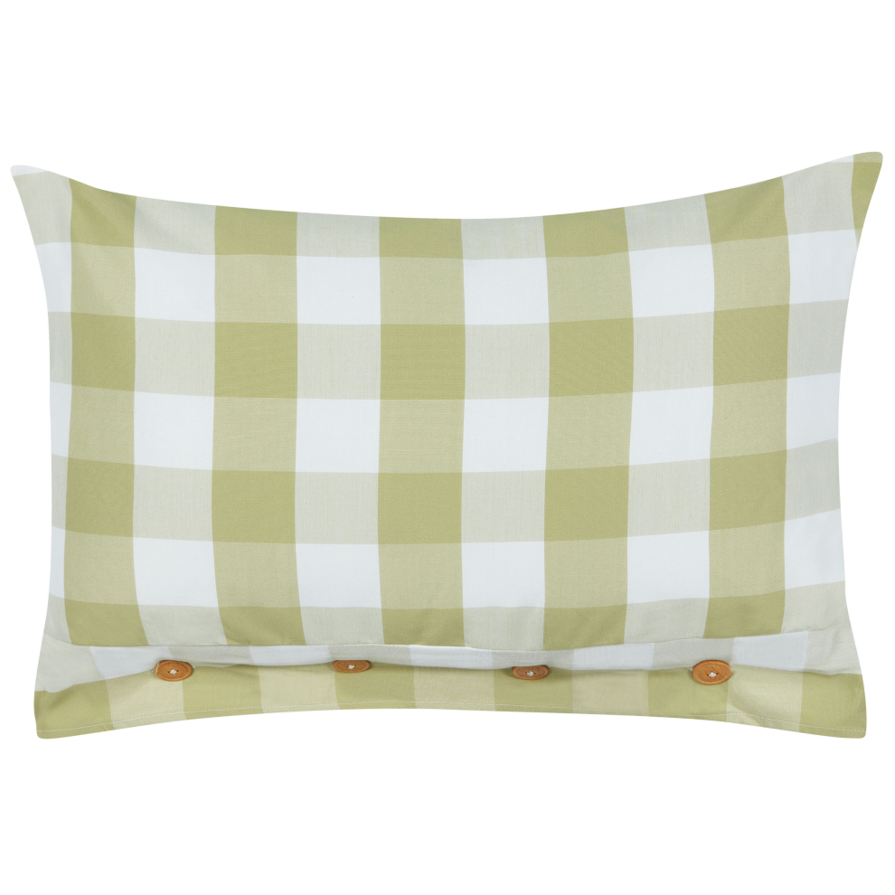 Throw Cushion TAMNINE 40 x 60 cm Light Green Checked