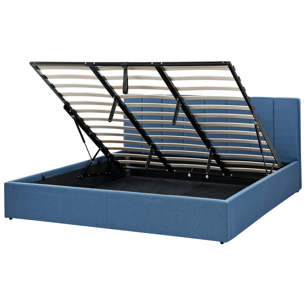 Ottoman Bed Fabric DREUX 180 x 200 cm (EU Super King) Blue
